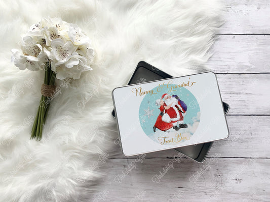 Personalised Tin / Treat Tin / Storage Tin / Sweetie Tin / Christmas Treat Tin / Christmas Eve Treat Tin