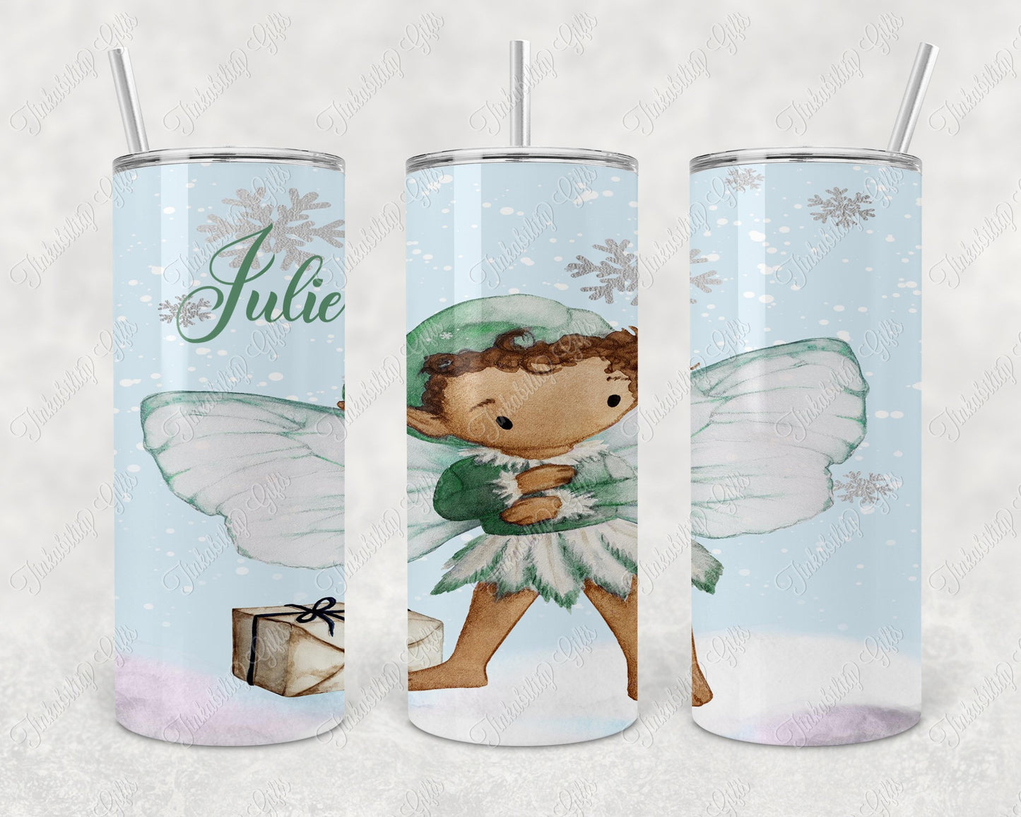 Personalised Green Fairy Insulated Tumbler, Personalised Gift, Gifts for Kids, Gifts for Birthdays, Gifts for Christmas