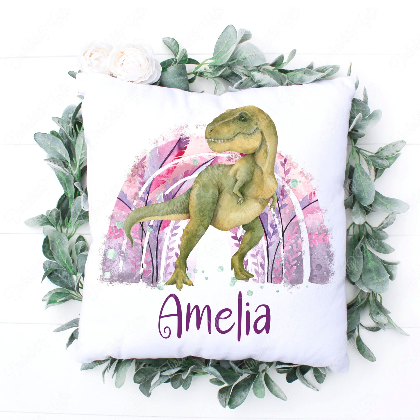 Personalised T-Rex Cushion, Personalised Gift, Gifts for Birthdays, Gifts for Kids, Birthday Gifts, Custom made Cushion