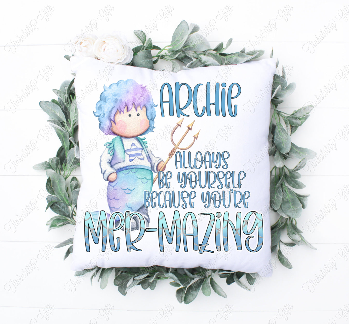 Personalised Your Mer-Mazing Plush Cushion, Personalised Gift, Gifts for Birthdays, Gifts for Kids, Birthday Gifts, Custom made Cushion