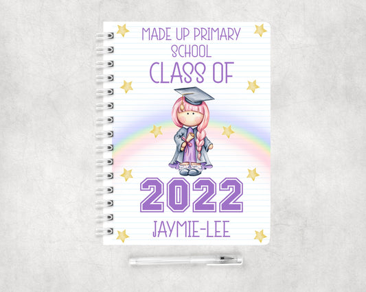 Personalised Girl School Leaver Notebook, Notebook for Kids, Gifts for Birthdays, Gifts for Adults, Lined Notebooks