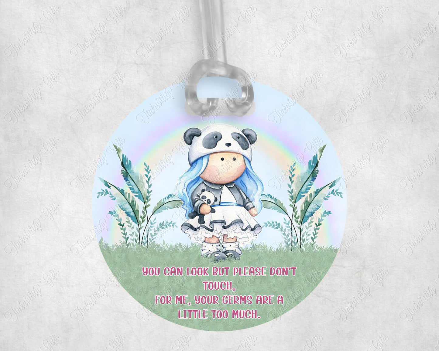 Panda Doll Germ Tag