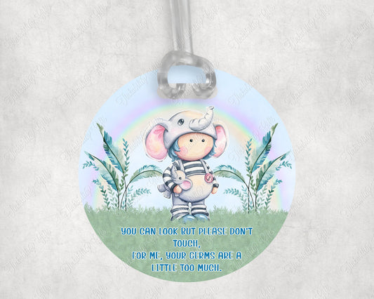 Elephant Doll Germ Tag