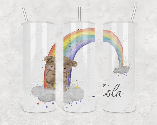 Bear Wonky Rainbow Insulated Tumbler