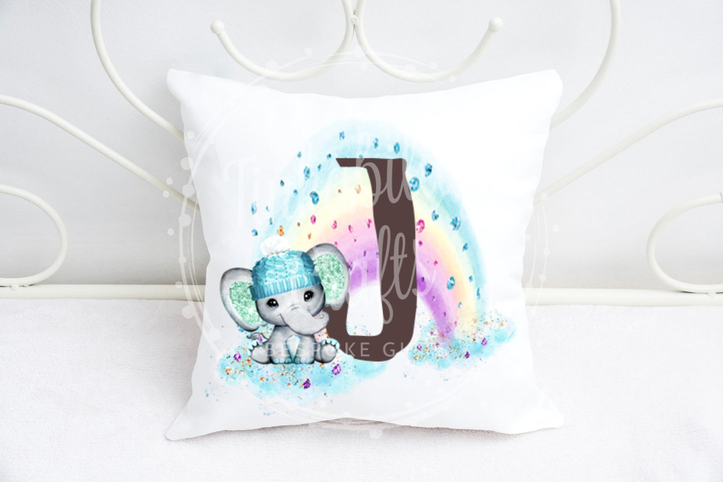 Boy elephant alphabet cushion A-Z