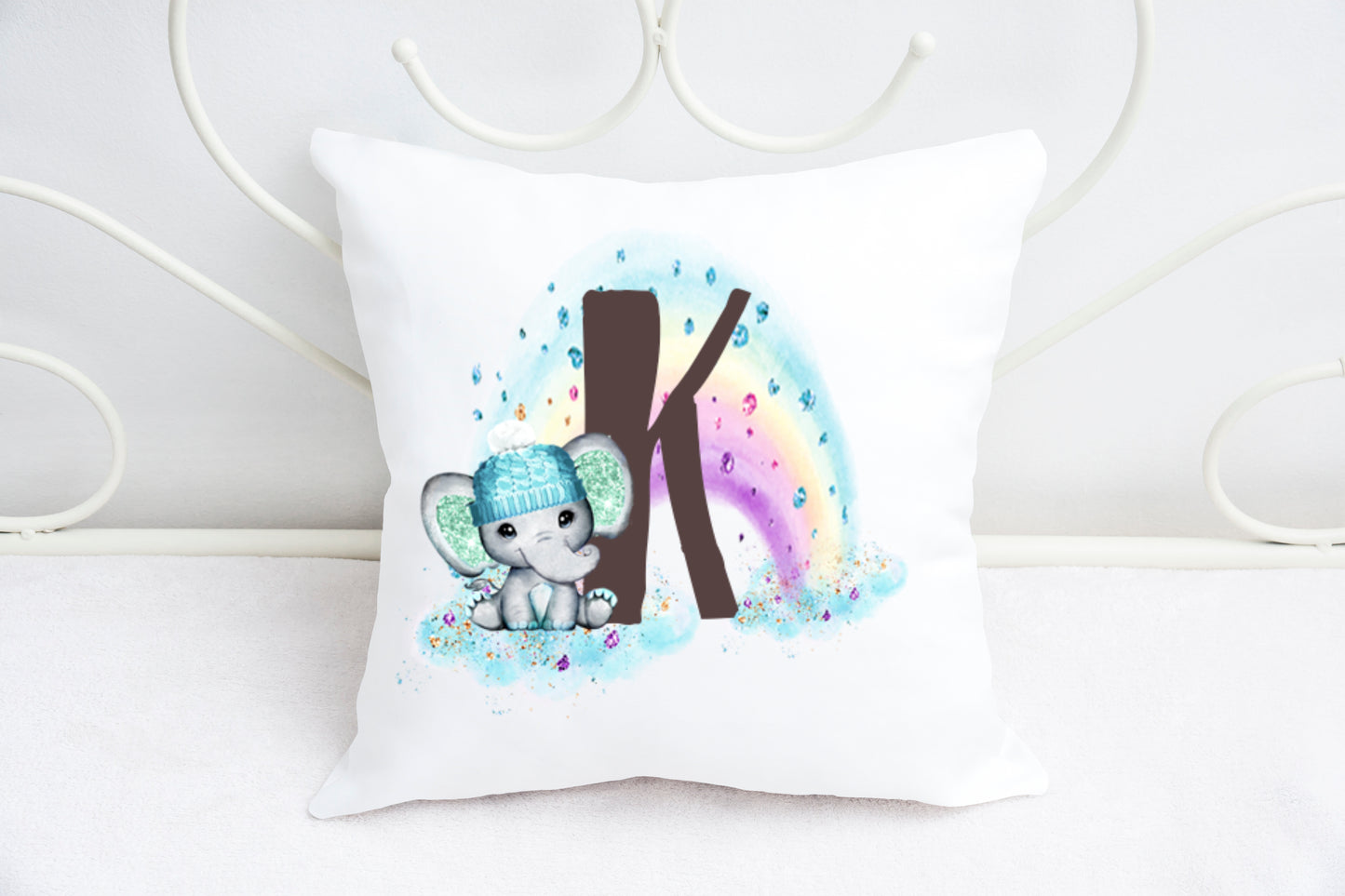 Boy elephant alphabet cushion A-Z