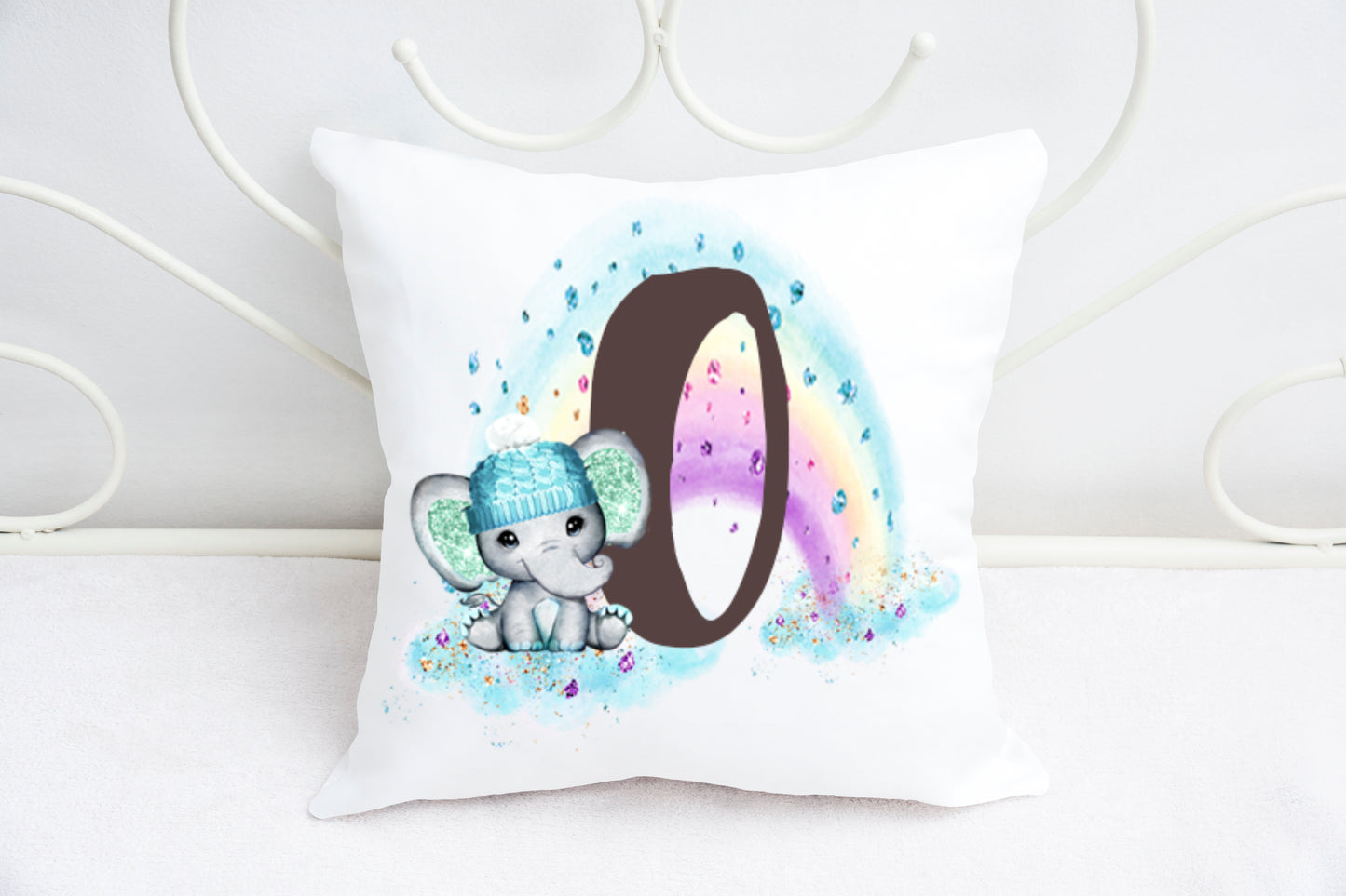 Boy elephant alphabet cushion A-Z