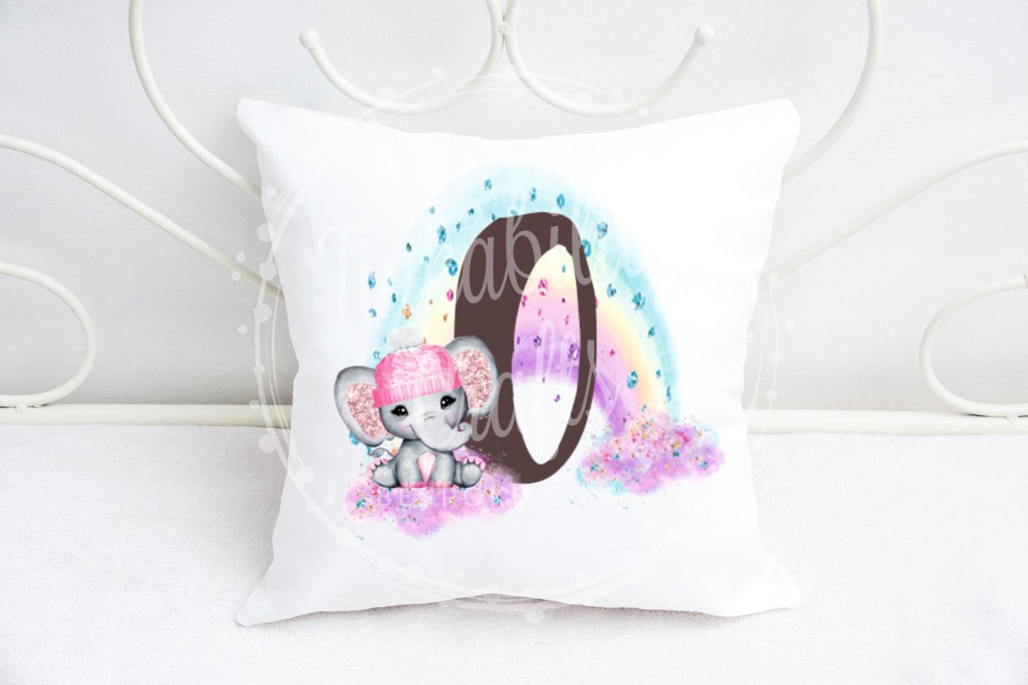 Girl Elephant Alphabet Cushion A-Z