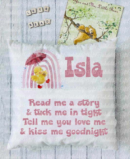 Splashy Duck Personalised Book Cushion