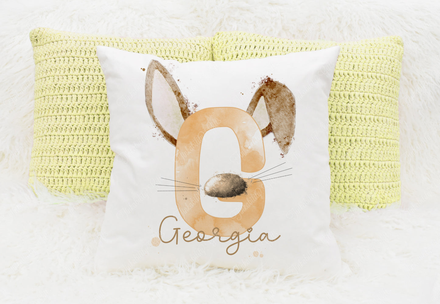 Bunny alphabet cushion A-Z