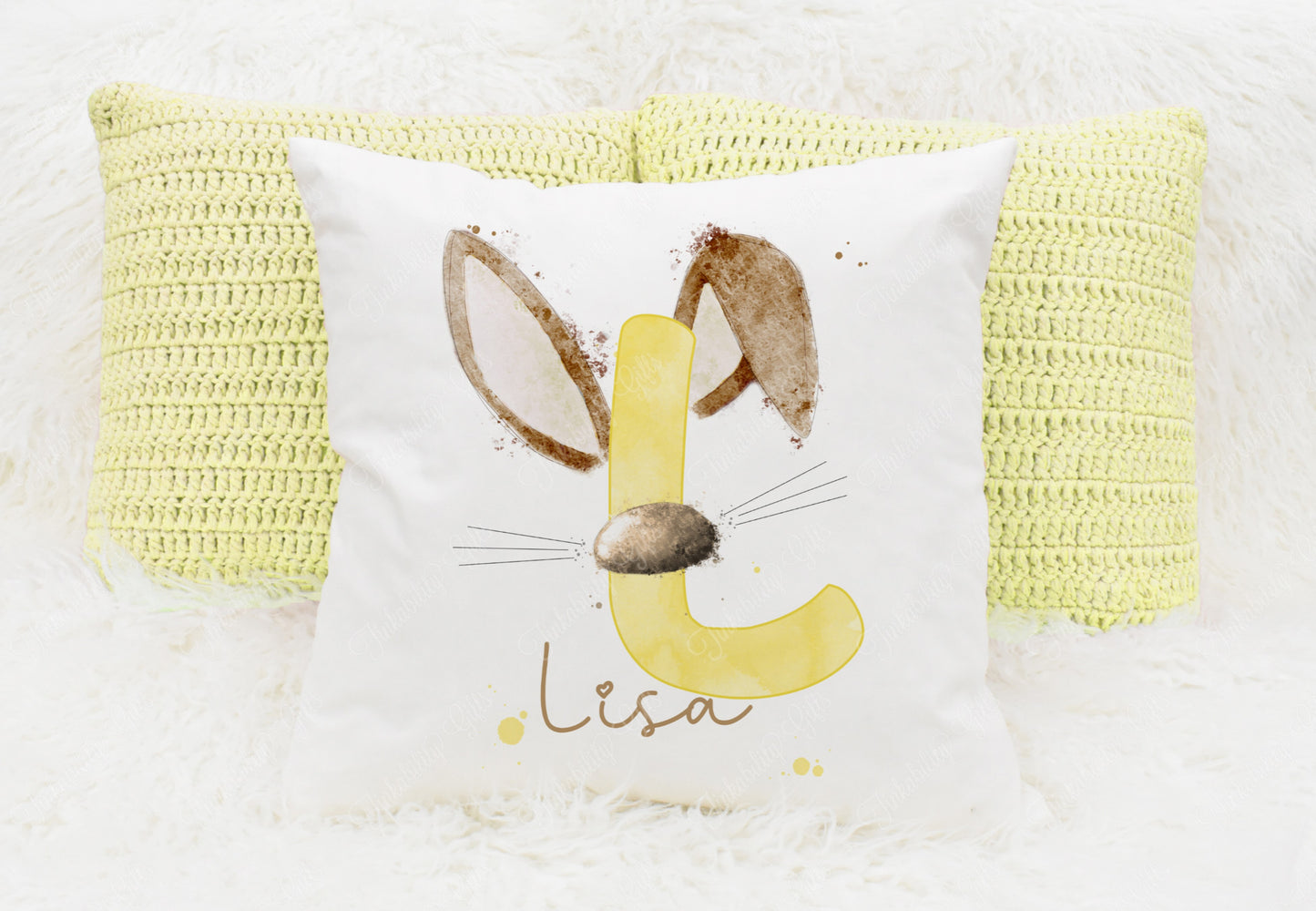 Bunny alphabet cushion A-Z