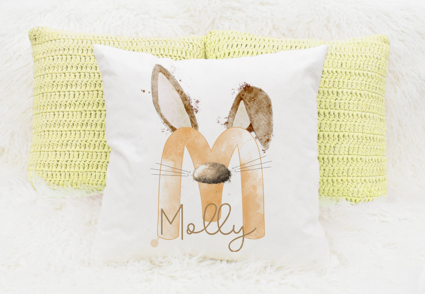 Bunny alphabet cushion A-Z