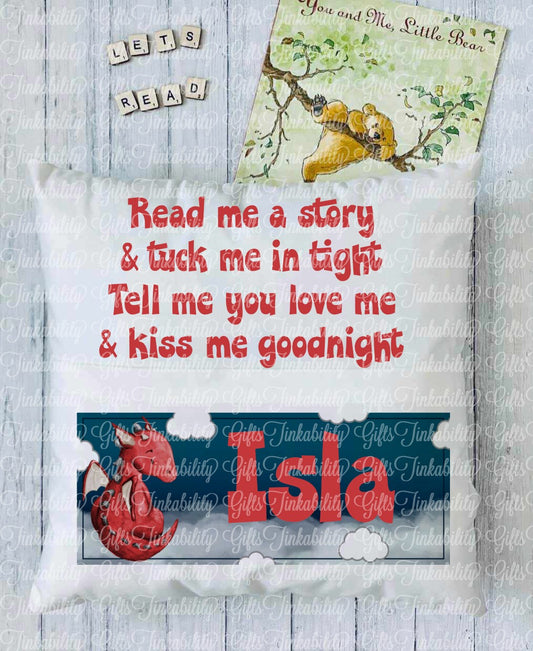 Dragon Banner Personalised Book Cushion