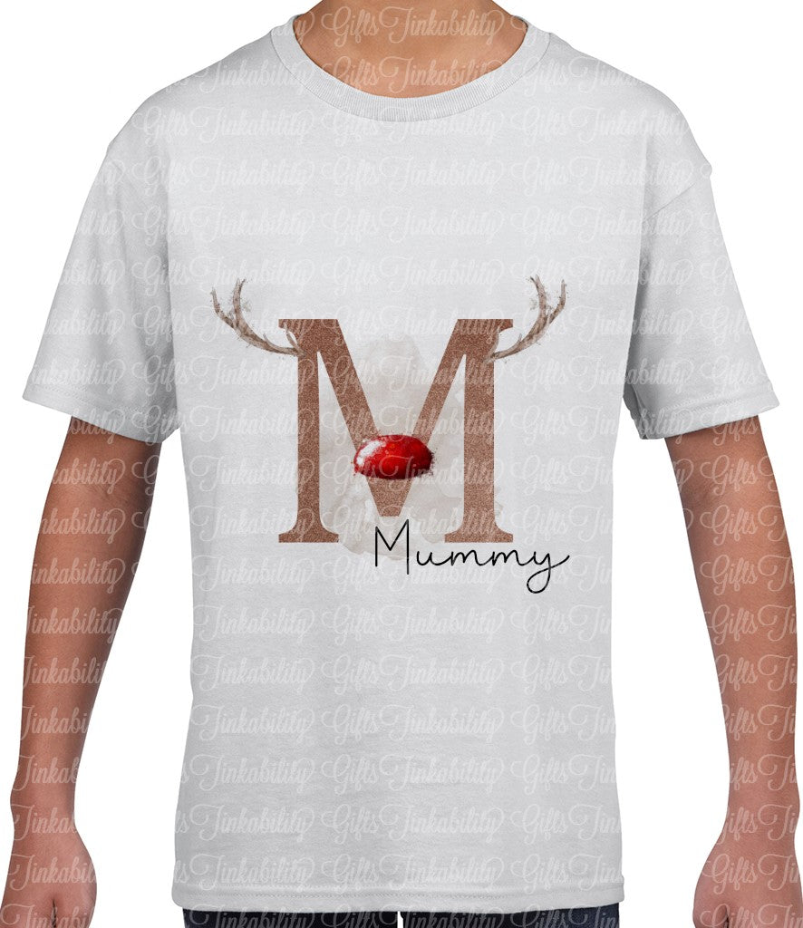 Brown/Red Reindeer Alphabet Family Christmas Pyjamas