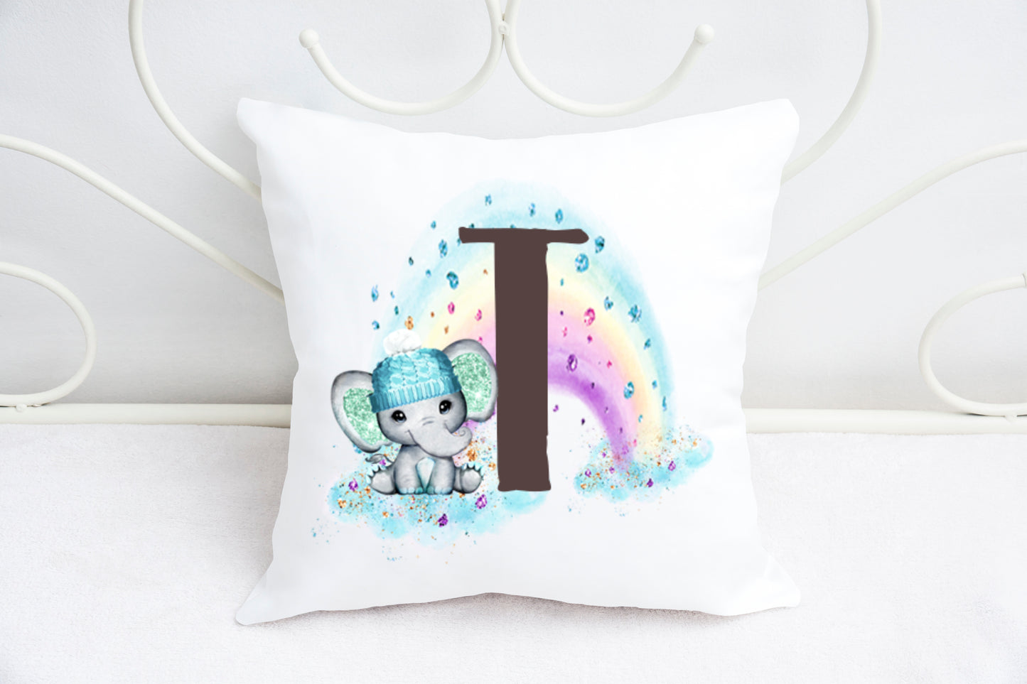 Boy elephant alphabet cushion A-Z