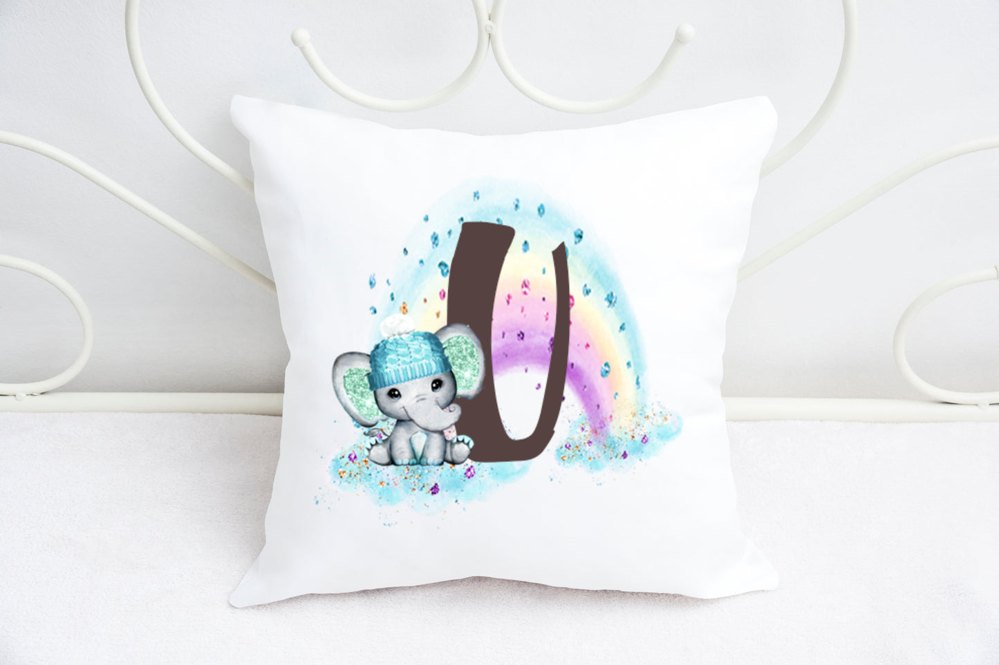 Boy elephant alphabet cushion A-Z