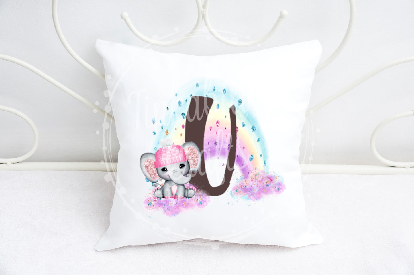 Girl Elephant Alphabet Cushion A-Z