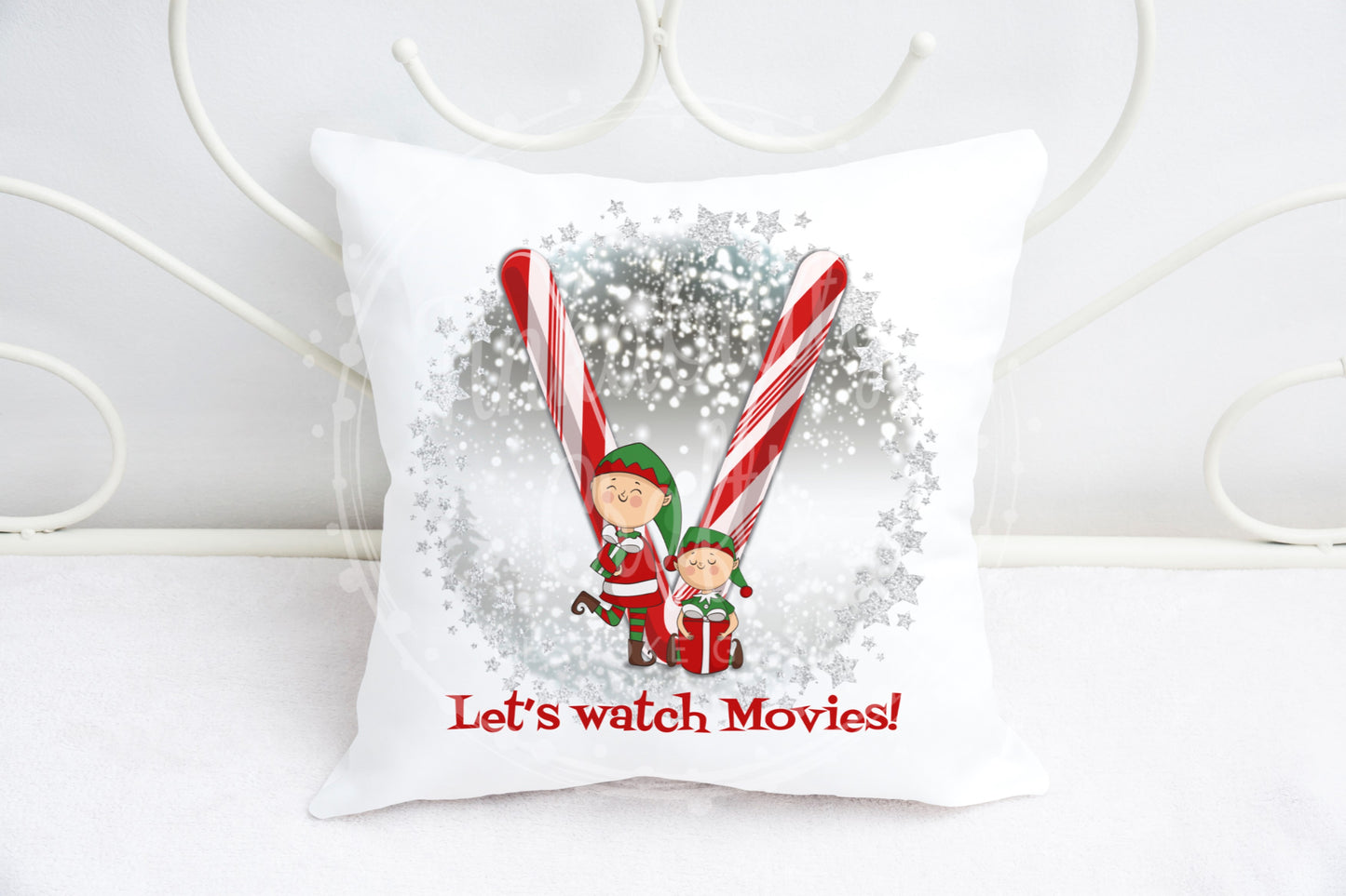 Christmas Candy Cane Alphabet Cushion A-Z