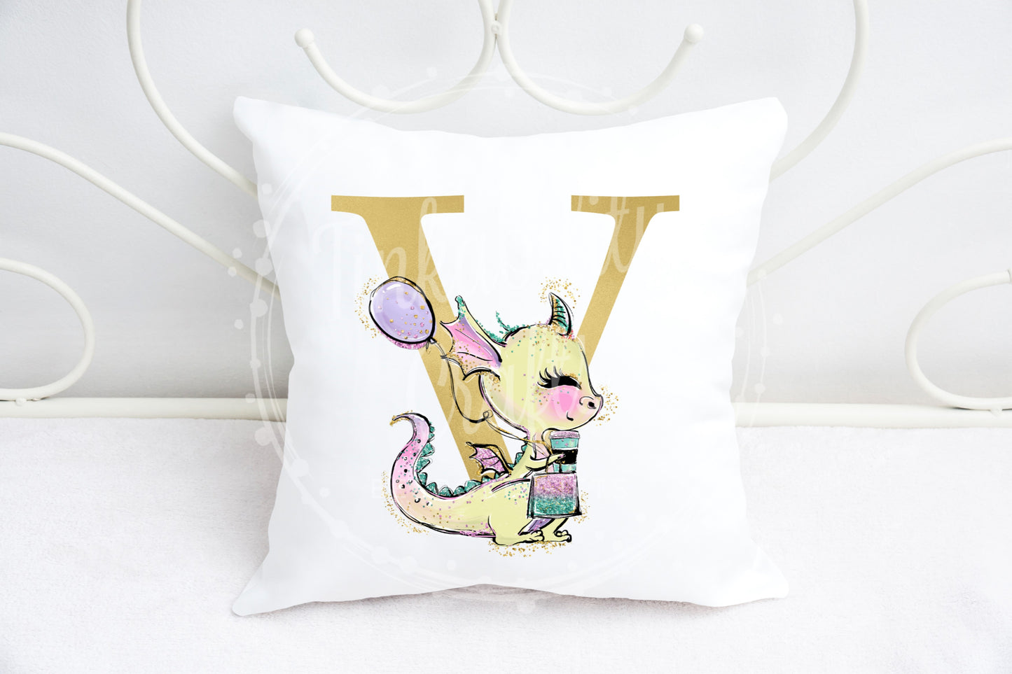 Diva Dragon alphabet cushion A-Z