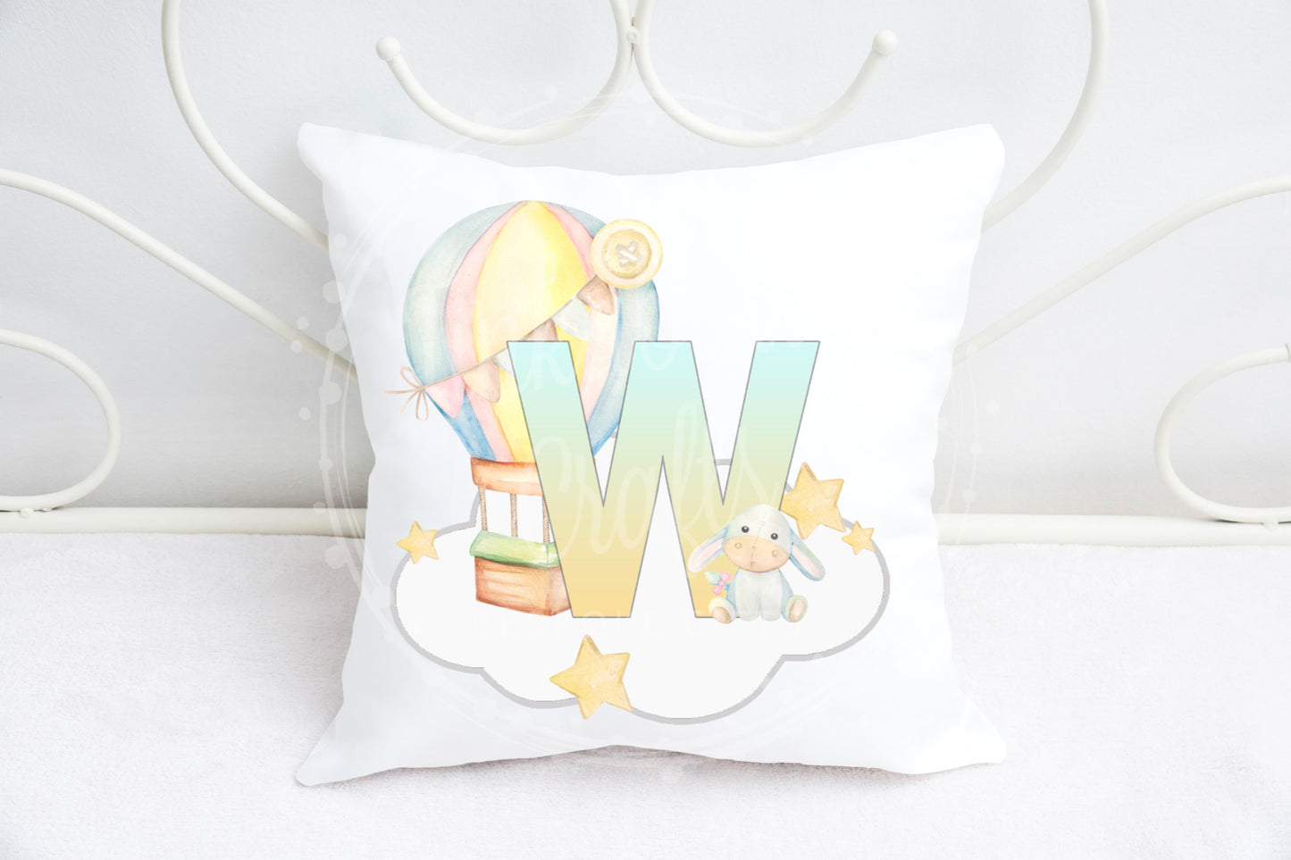 Baby nursery alphabet cushion A-Z