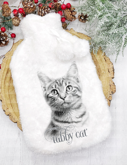 Tabby Cat hot Water Bottle