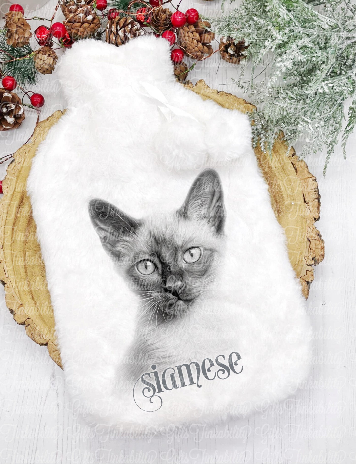 Siamese Cat Hot Water Bottle