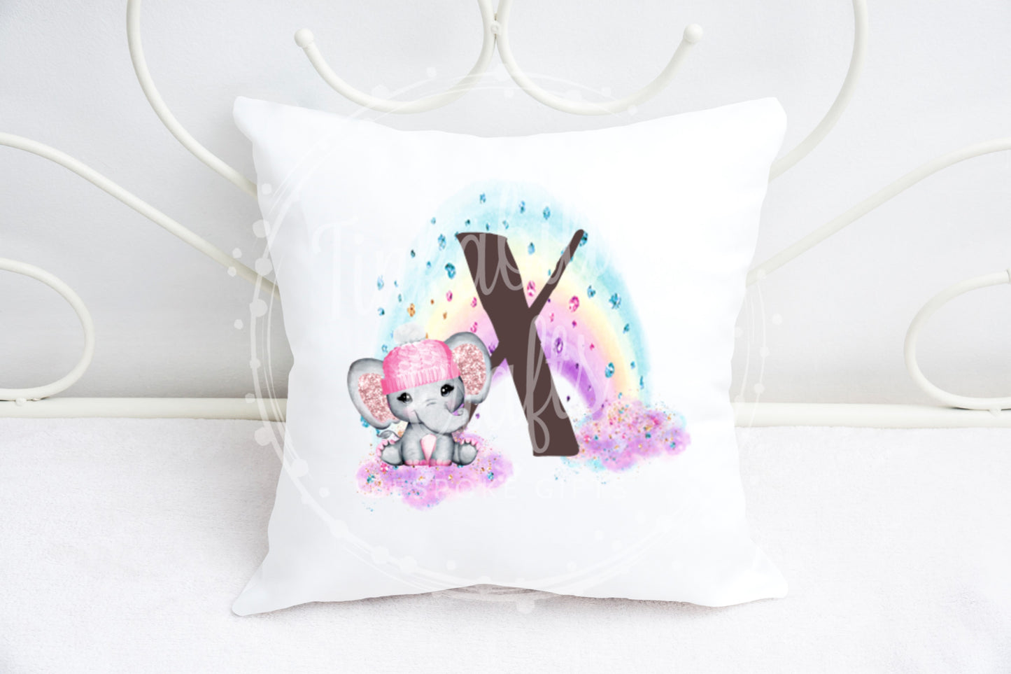 Girl Elephant Alphabet Cushion A-Z