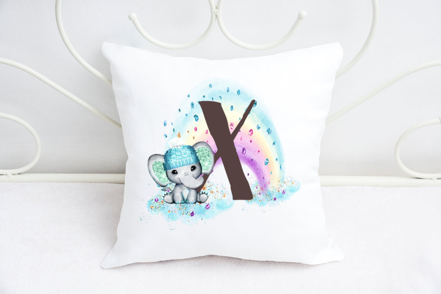 Boy elephant alphabet cushion A-Z