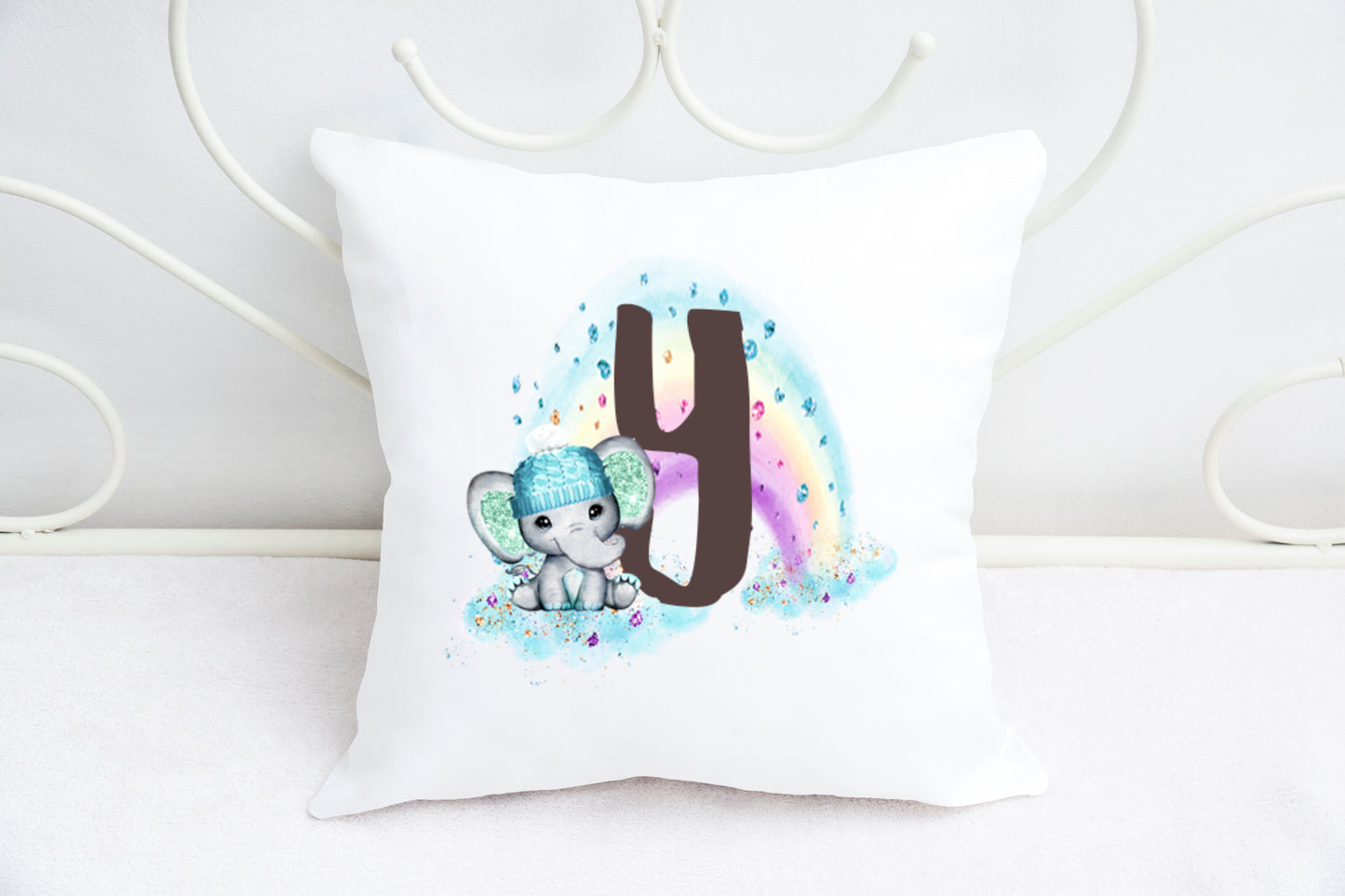 Boy elephant alphabet cushion A-Z