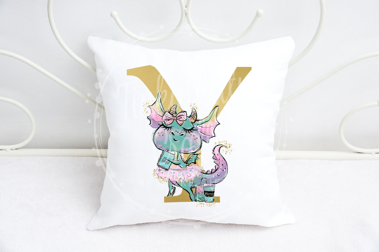 Diva Dragon alphabet cushion A-Z